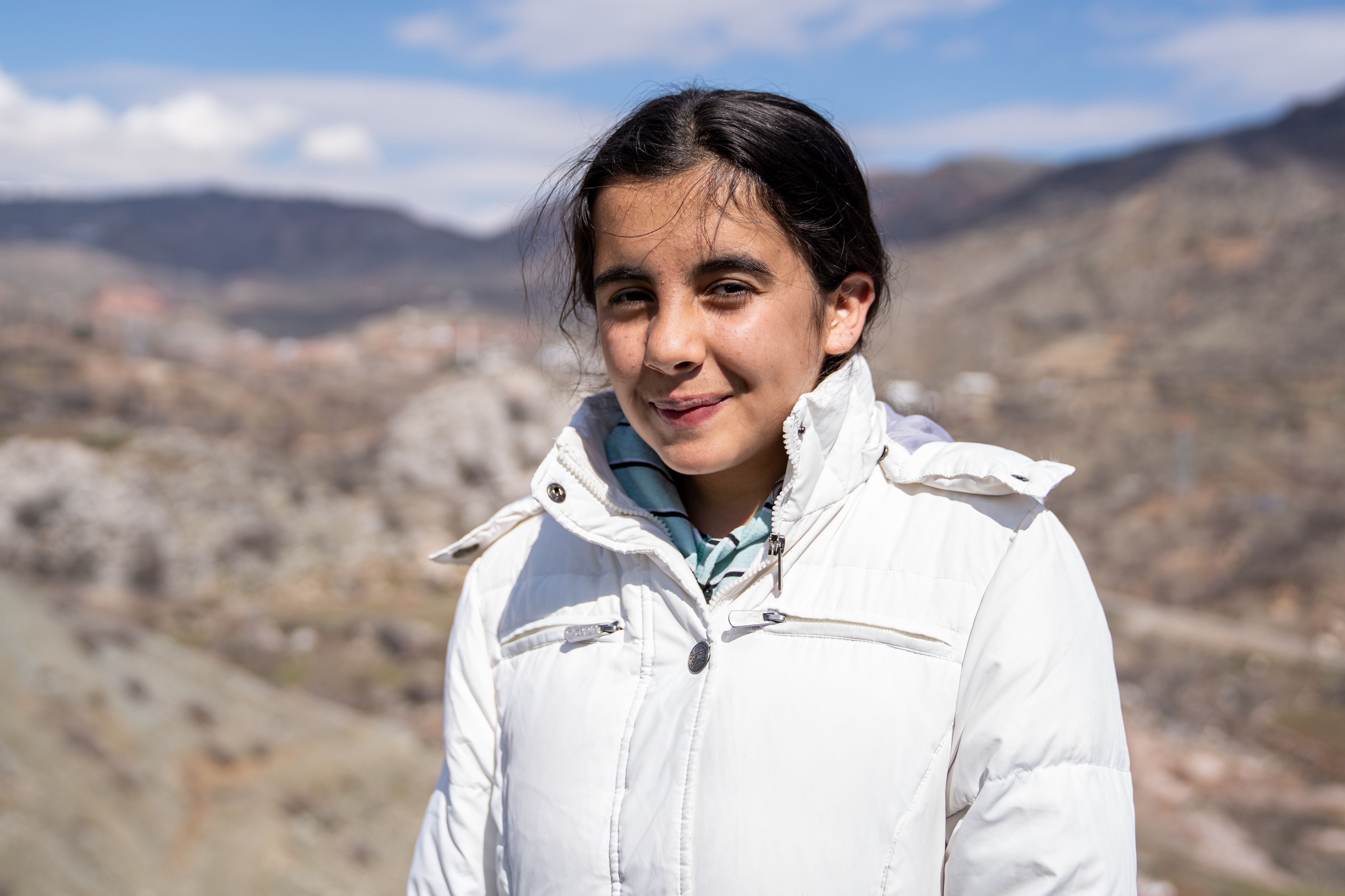 Eylül, 13 years old, Kayatepe (Rezip) village, on the outskirts of Adıyaman.