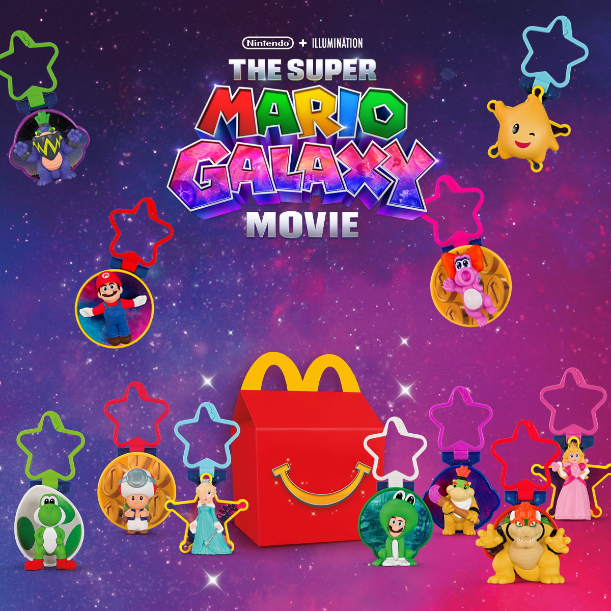 Les figurines du Happy Meal™ Super Mario Galaxy Le Film Les figurines du Happy Meal™ Super Mario Galaxy Le Film