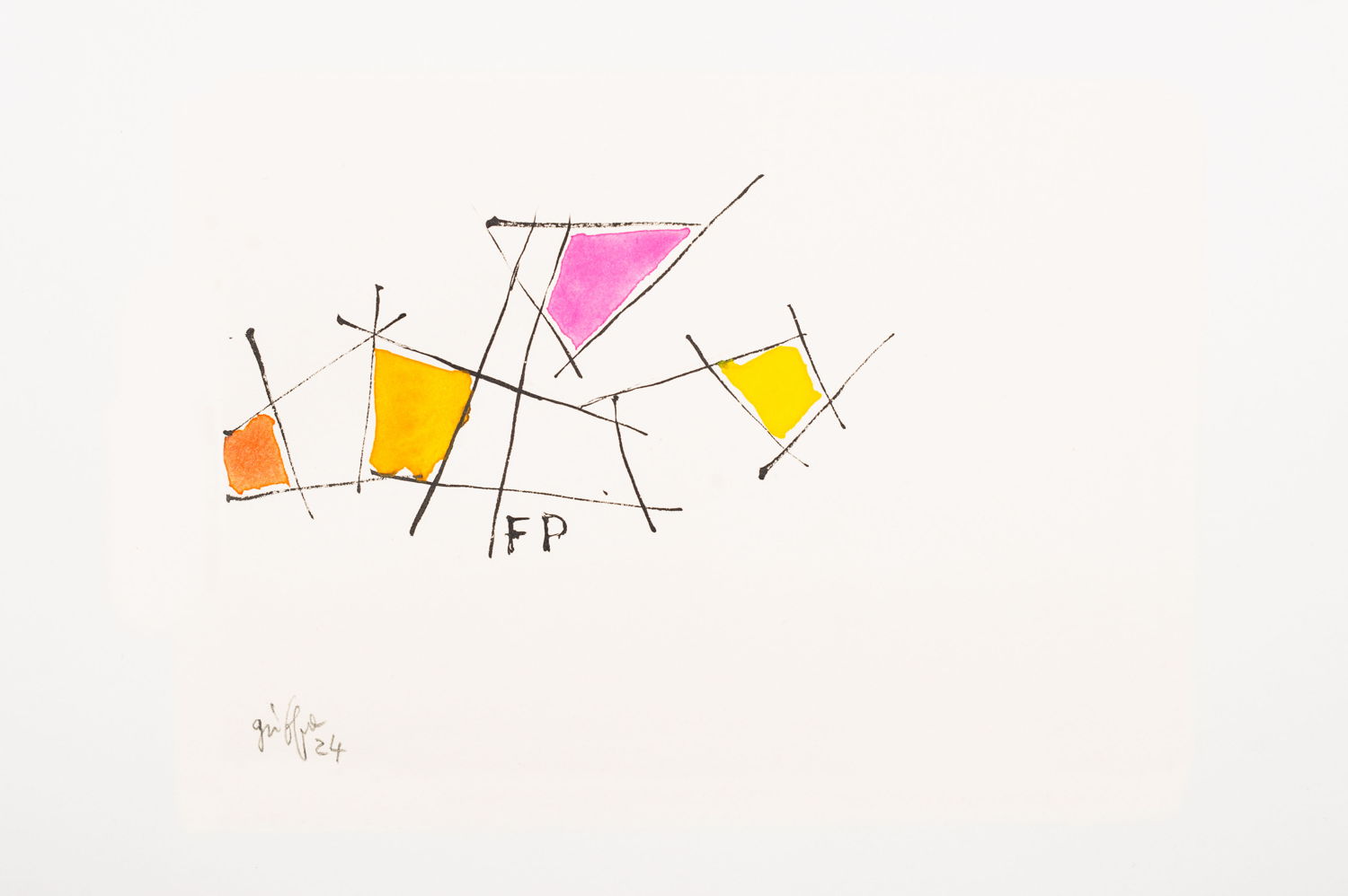 Giorgio Griffa, Disordine FP, 2024. Courtesy the artist and Xavier Hufkens, Brussels