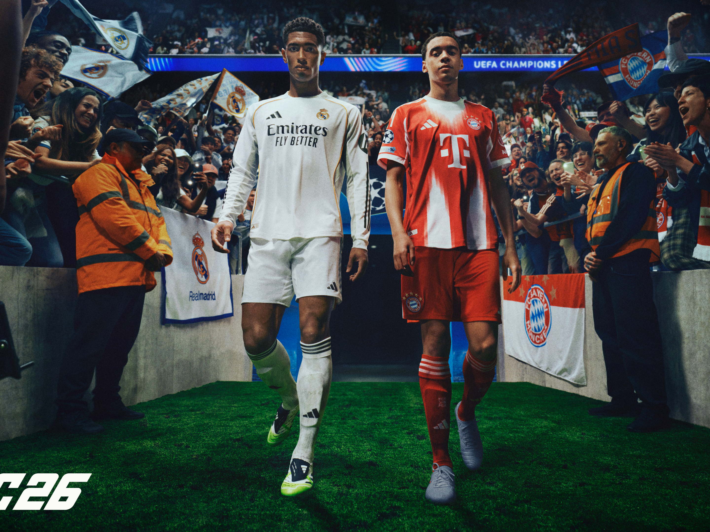 “THE CLUB IS YOURS” 
JUDE BELLINGHAM ET JAMAL MUSIALA DÉVOILÉS COMME STARS DE LA COUVERTURE D’EA SPORTS FC 26