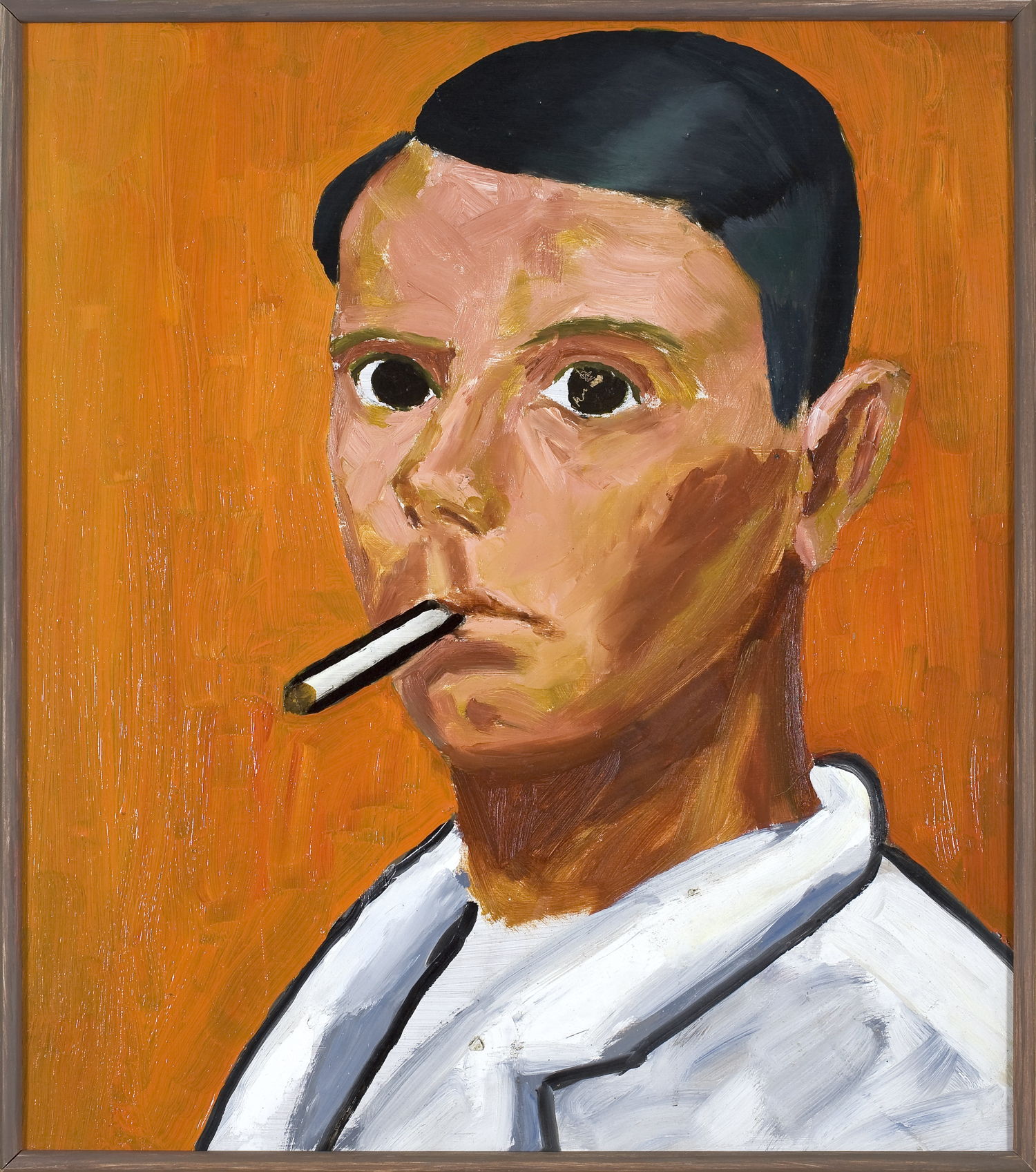 Roger Raveel, Zelfportret met sigaret, 1949 (collectie Roger Raveel Museum - Vlaamse Gemeenschap)