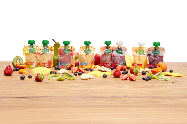 Fruit voor elk moment: Nutricia introduceert nieuwe Olvarit knijpzakjes met fruit