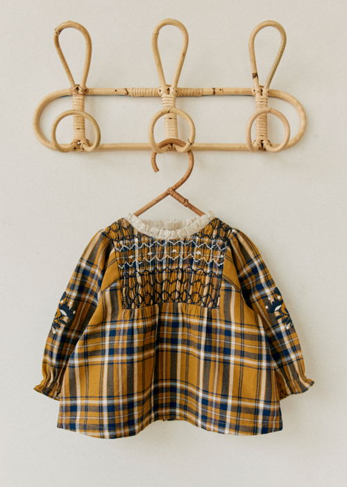 Petit Sézane - Blouse bébé LORETTA Carreaux Ocre
