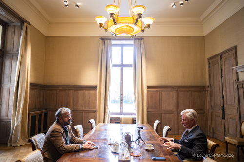 Koning Filip en Nicolas Delvaulx