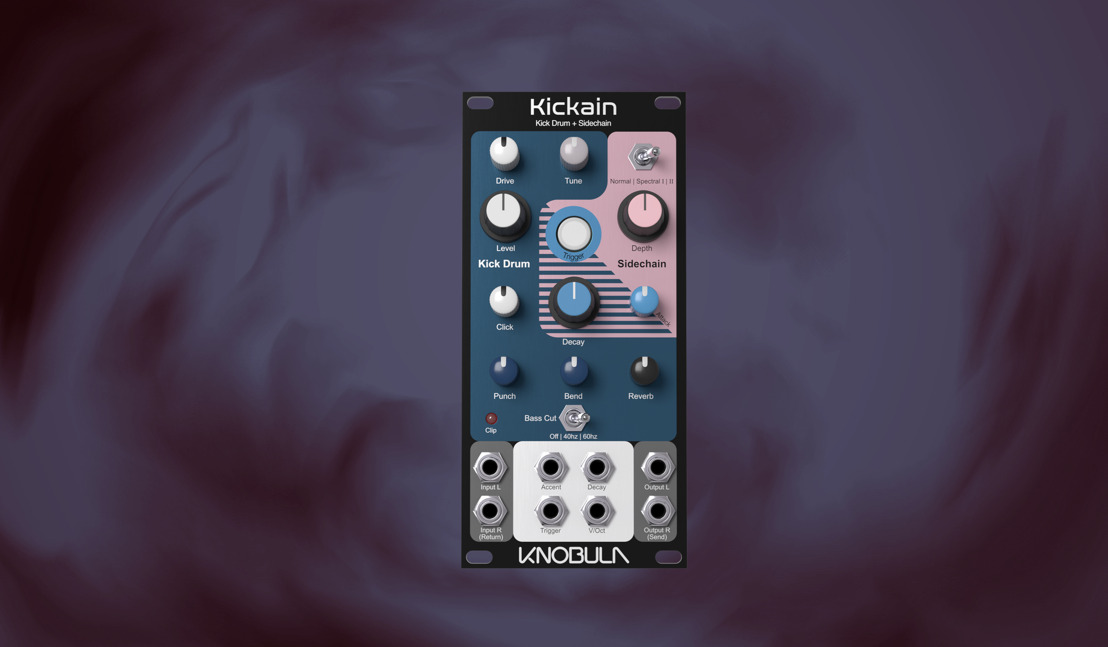 SUPERBOOTH 2022: Knobula to Debut its Kickain Eurorack Module, Pairing Impressive Kick Drum and Side Chain Compression Capabilities