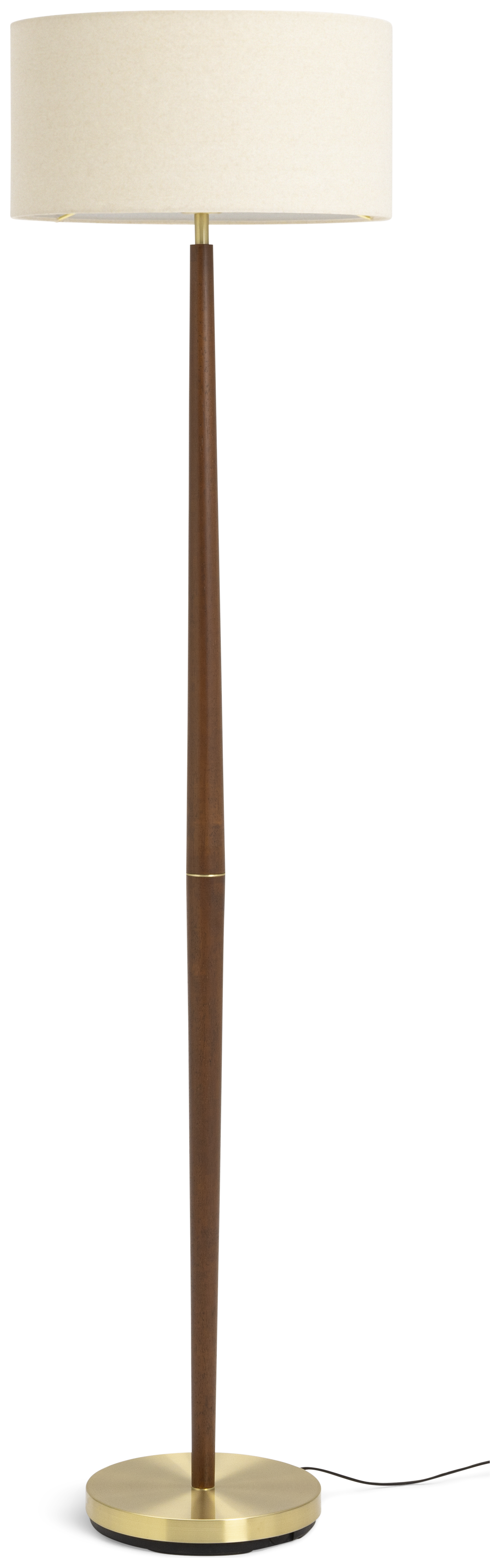 Habitat Wood and Brass Stick Floor Lamp - Off White, £85