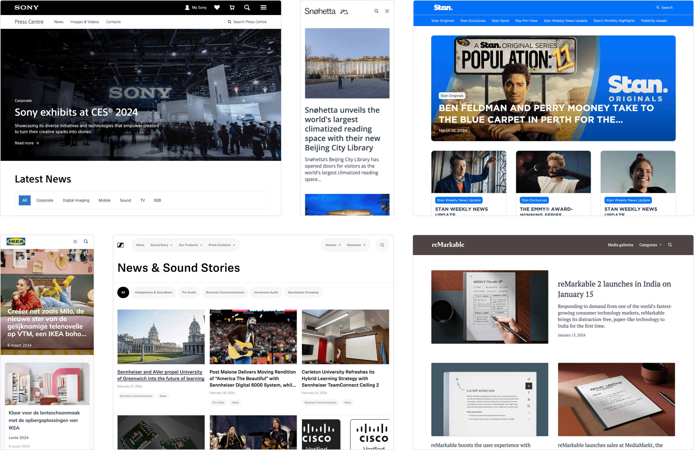 Create a dedicated branded newsroom for each client