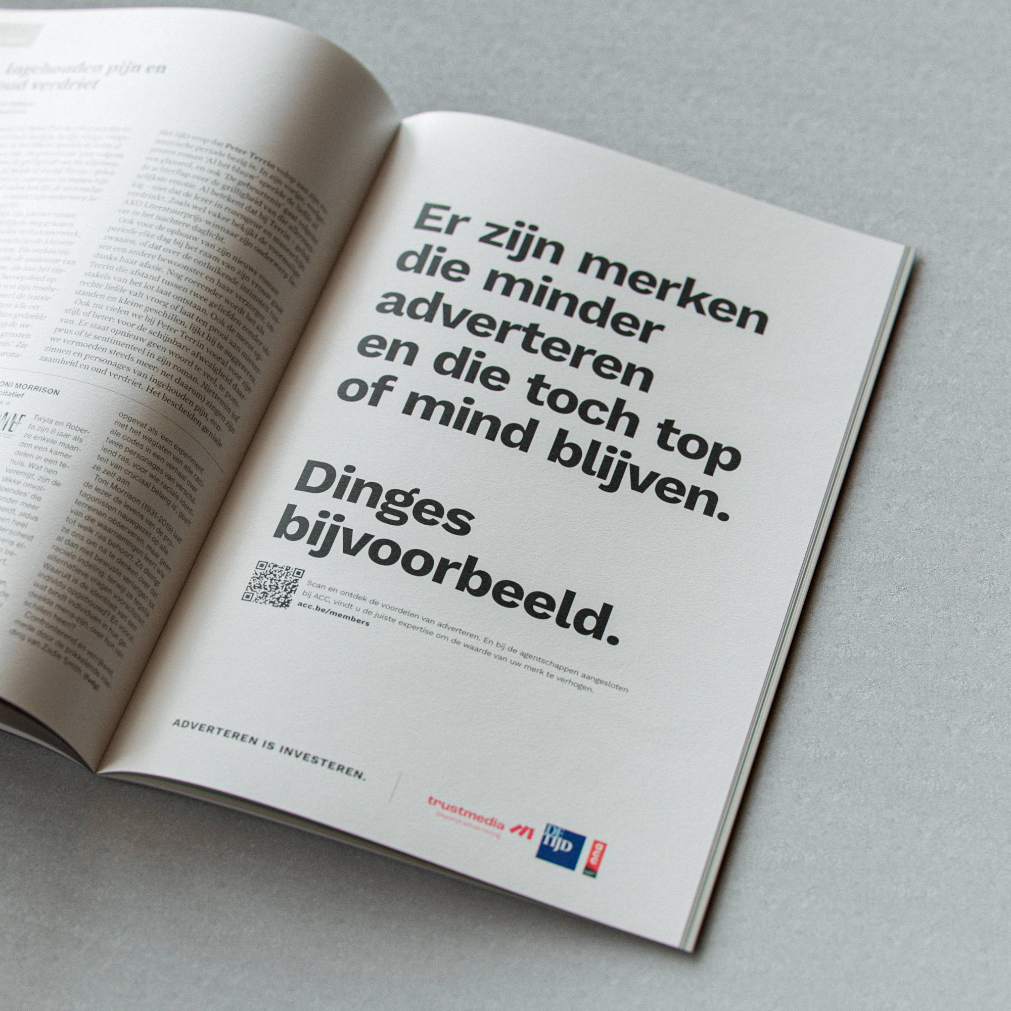 ACC en Trustmedia voeren nieuwe campagne met AKQA Brussels"Adverteren is investeren"