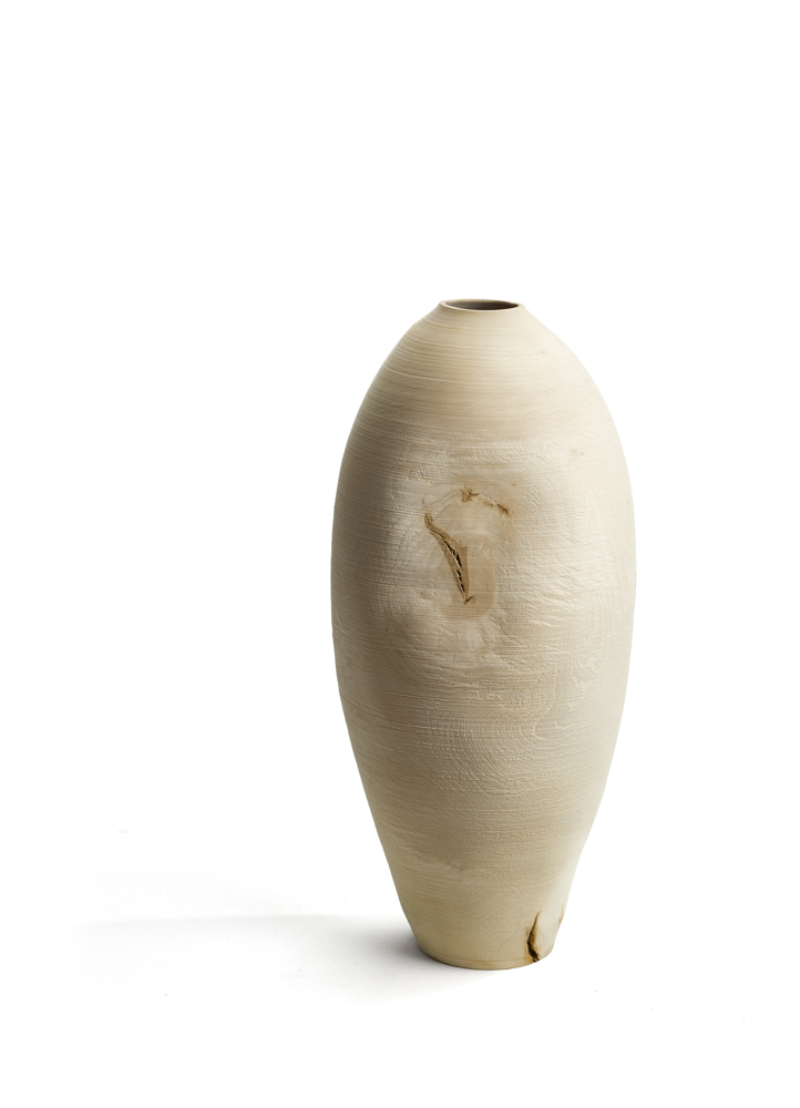 Ernst Gamperl_69201980_2018turned maple wood sculpture, bleached, limed_102 x ø40 cm_unique piece_©Courtesy of the artist & Spazio Nobile