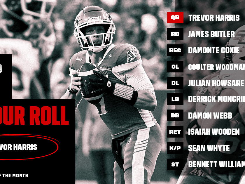CFL HONOUR ROLL: JULY – HARRIS TAKES HOME PLAYER OF THE MONTH