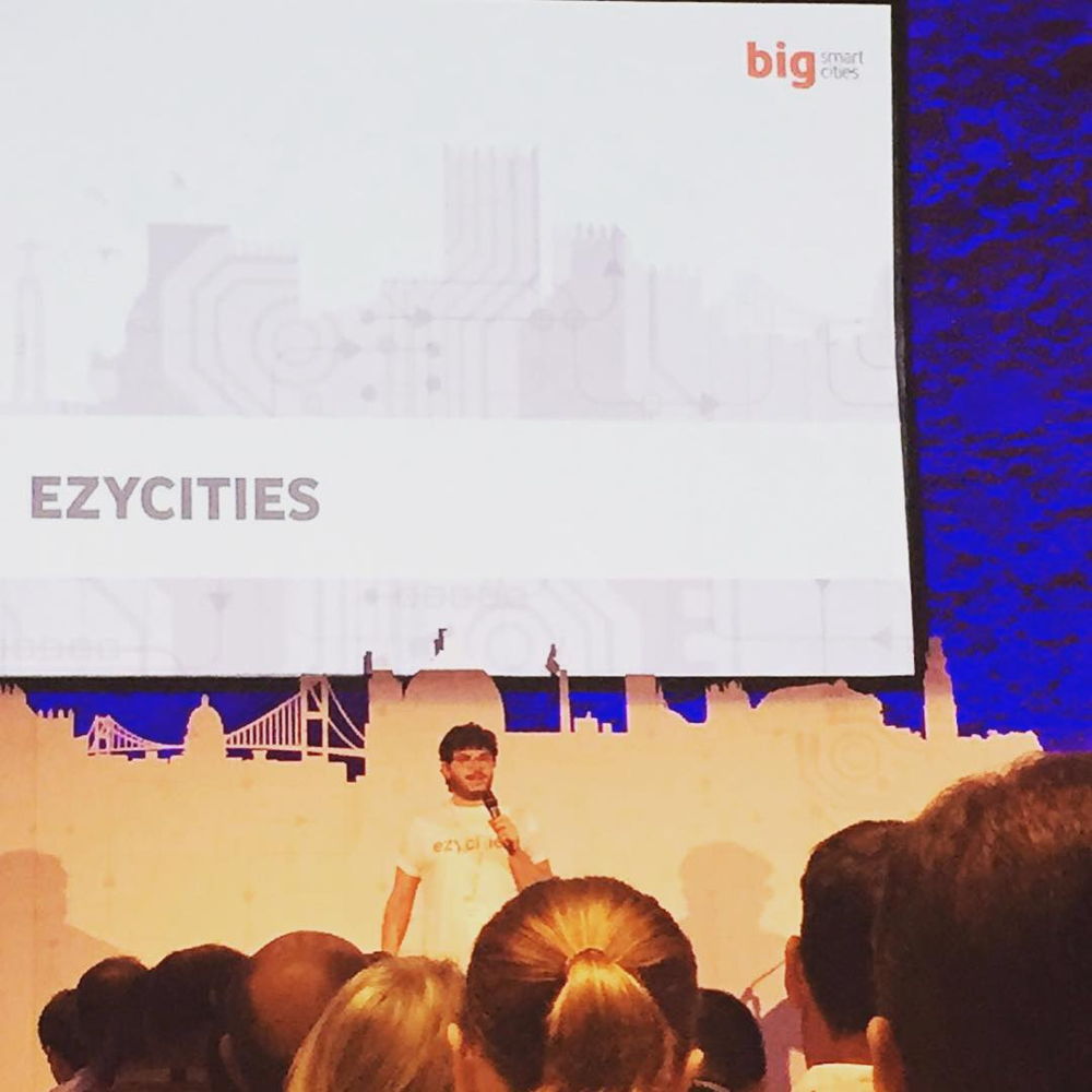 This is me pitching EzyCities to 500+ people. I was terrified!