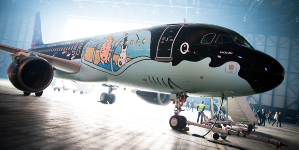 Brussels Airlines and Moulinsart create unique Tintin aircraft