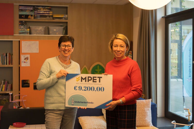 MPET schenkt 9.200 euro aan Kinderkankerfonds