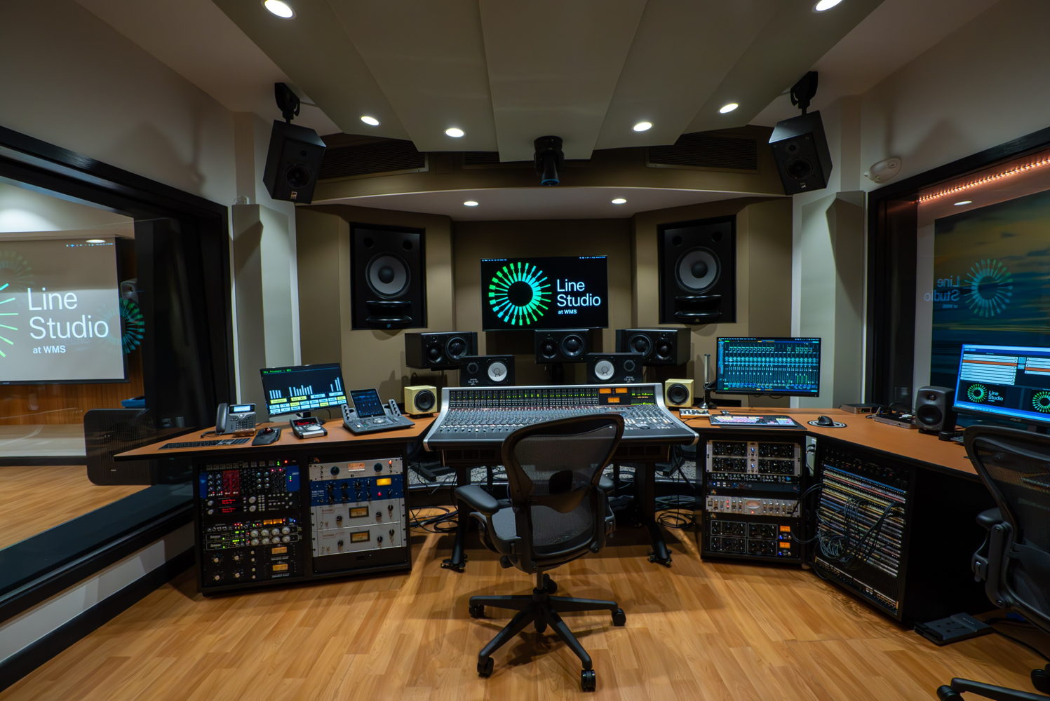 Control Room in Line Studio at WMS
