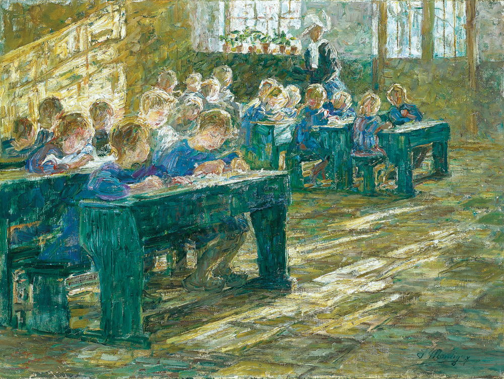 Jenny Montigny  De School, 1910  Collectie Museum Dhondt-Dhaenens