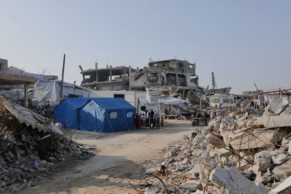 Una clínica móvil de MSF en el norte de la Franja de Gaza, el pasado febrero. NOUR ALSAQQA/MSF Una clínica móvil de MSF en el norte de la Franja de Gaza, el pasado febrero. NOUR ALSAQQA/MSF