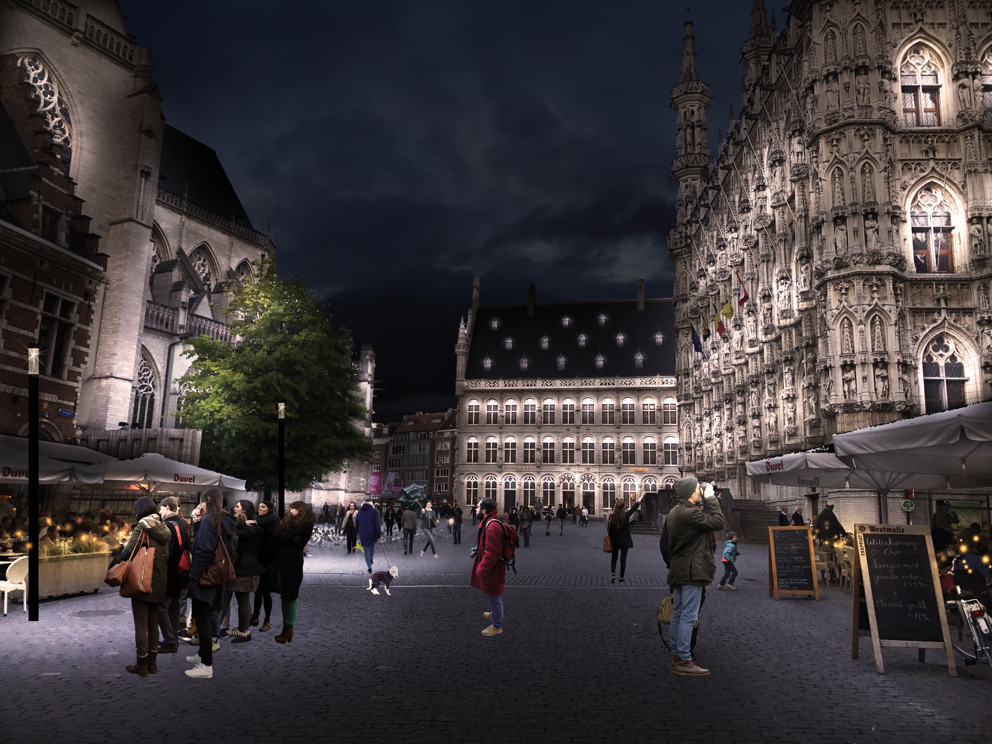 Duurzame buitenverlichting voor historisch stadhuis Leuven