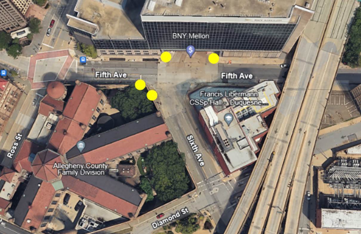 Traffic signal work locations at Fifth and Sixth Avenues Traffic signal work locations at Fifth and Sixth Avenues