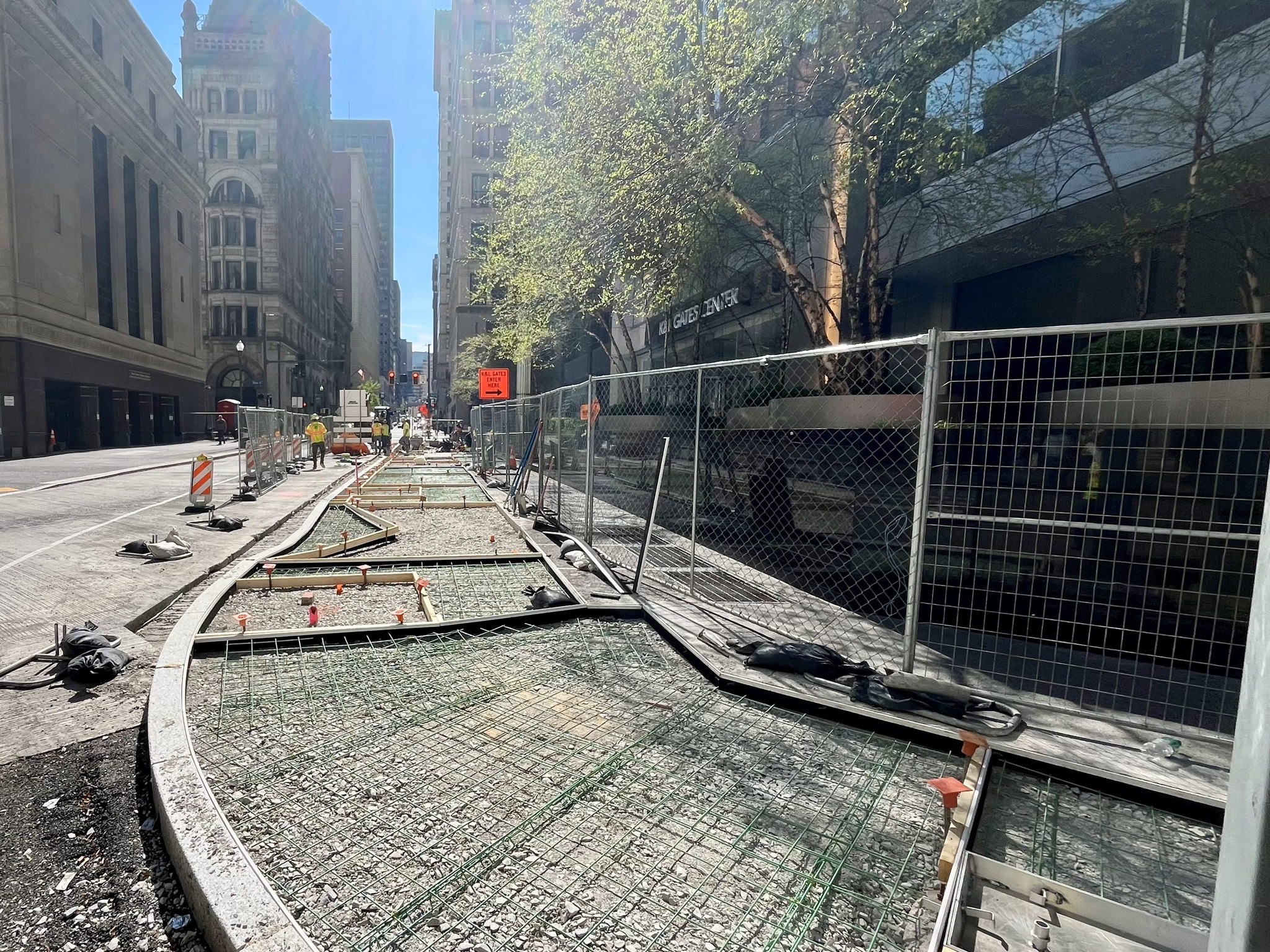 New granite curb recently installed on Sixth Avenue between Liberty Avenue and Wood Street New granite curb recently installed on Sixth Avenue between Liberty Avenue and Wood Street