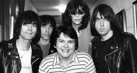 Terri Hemmert with The Ramones (photo credit: 93XRT)