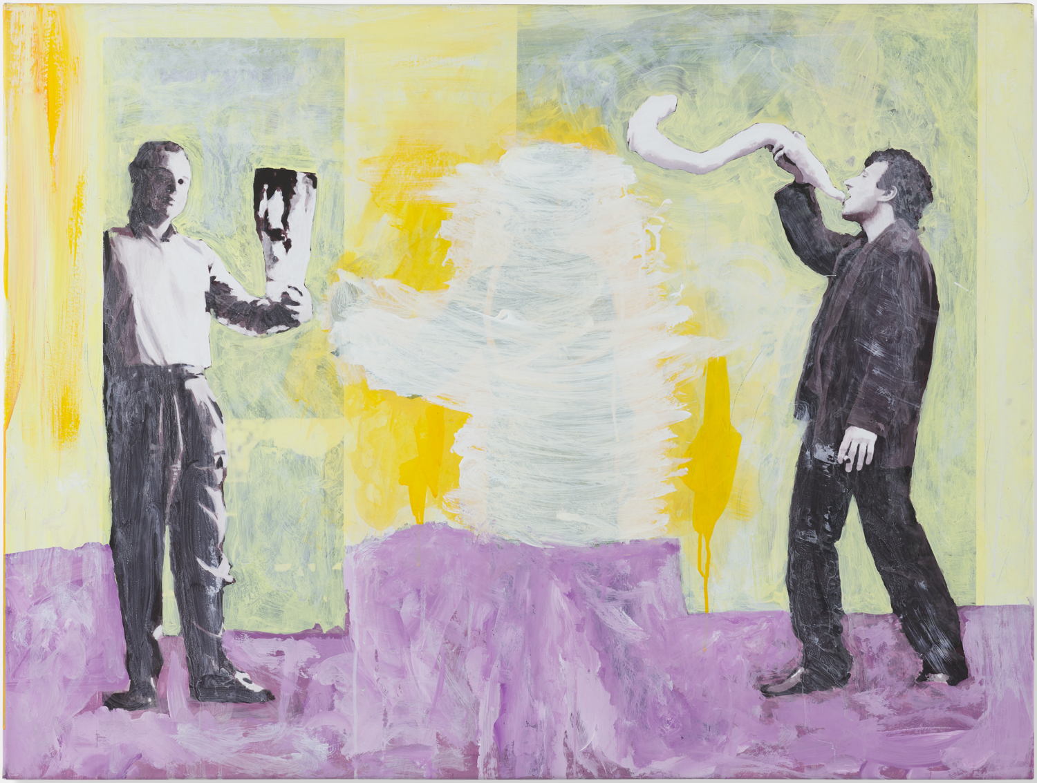 FRANZ WEST Untitled, 2009 acrylic on digital print, mounted on canvas 80 x 106,5 x 1,5 cm. Courtesy Tim Van Laere Gallery, Antwerp-Rome