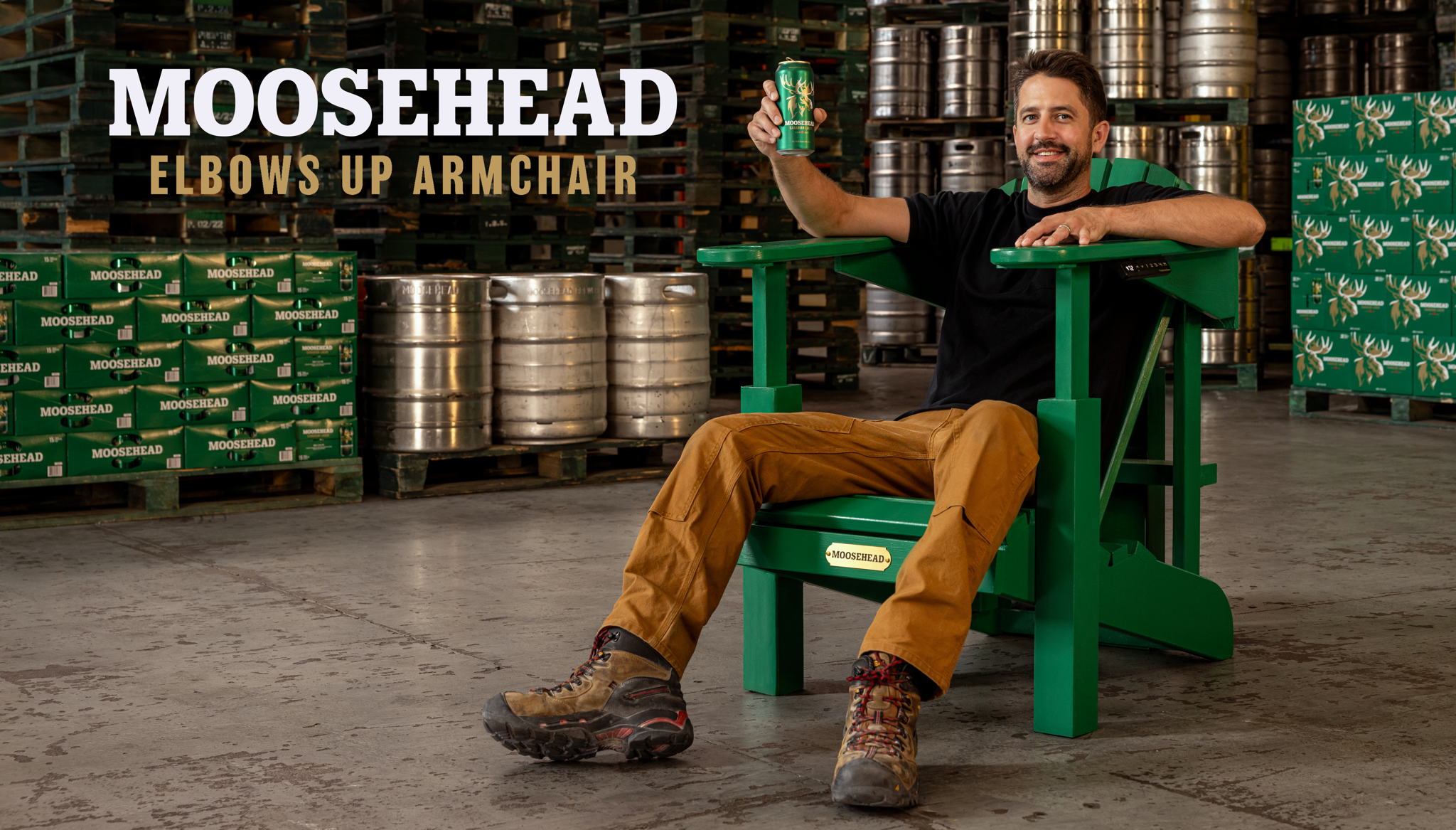 Moosehead presents the 'Elbows Up' Armchair