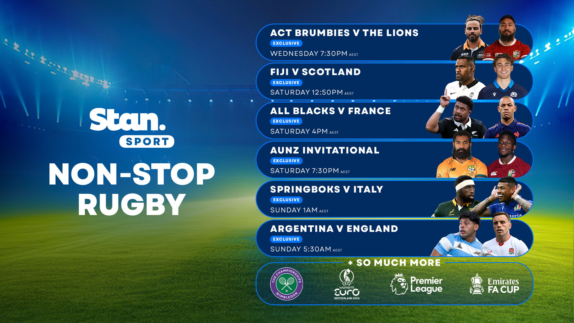 This week on Stan Sport (10 July 2025)