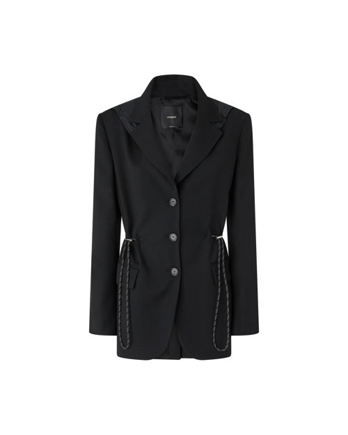 PINKO FW25 ARTEMISIA GIACCA FLANELLA DIAGONA EUR495L E E TAFFETA