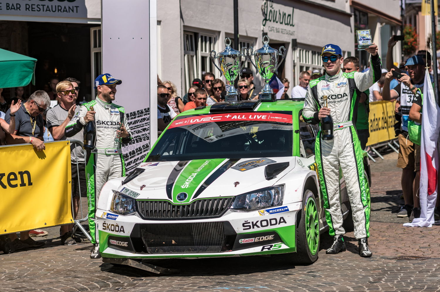 With a WRC 2 victory at ADAC Rallye Deutschland Jan Kopecký/Pavel Dresler (ŠKODA FABIA R5) moved into the overall lead of the category