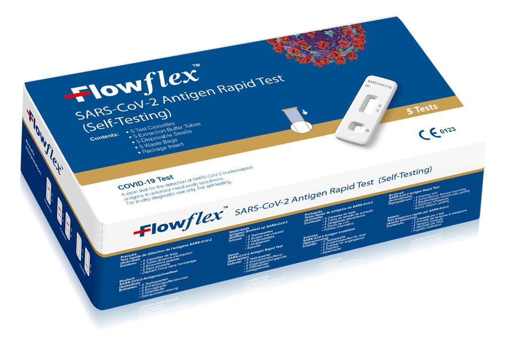 Kruidvat Flowflex SARS-COV-2 Anitigen Rapid Test 5 pack_€17,49