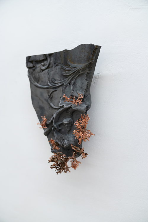 Petricore (4), 2024 Terracotta, copper and iron 35 x 17 x 11 cm