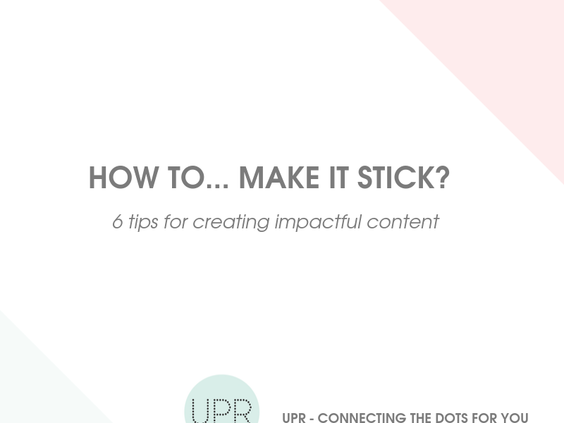 How to ... make it stick?