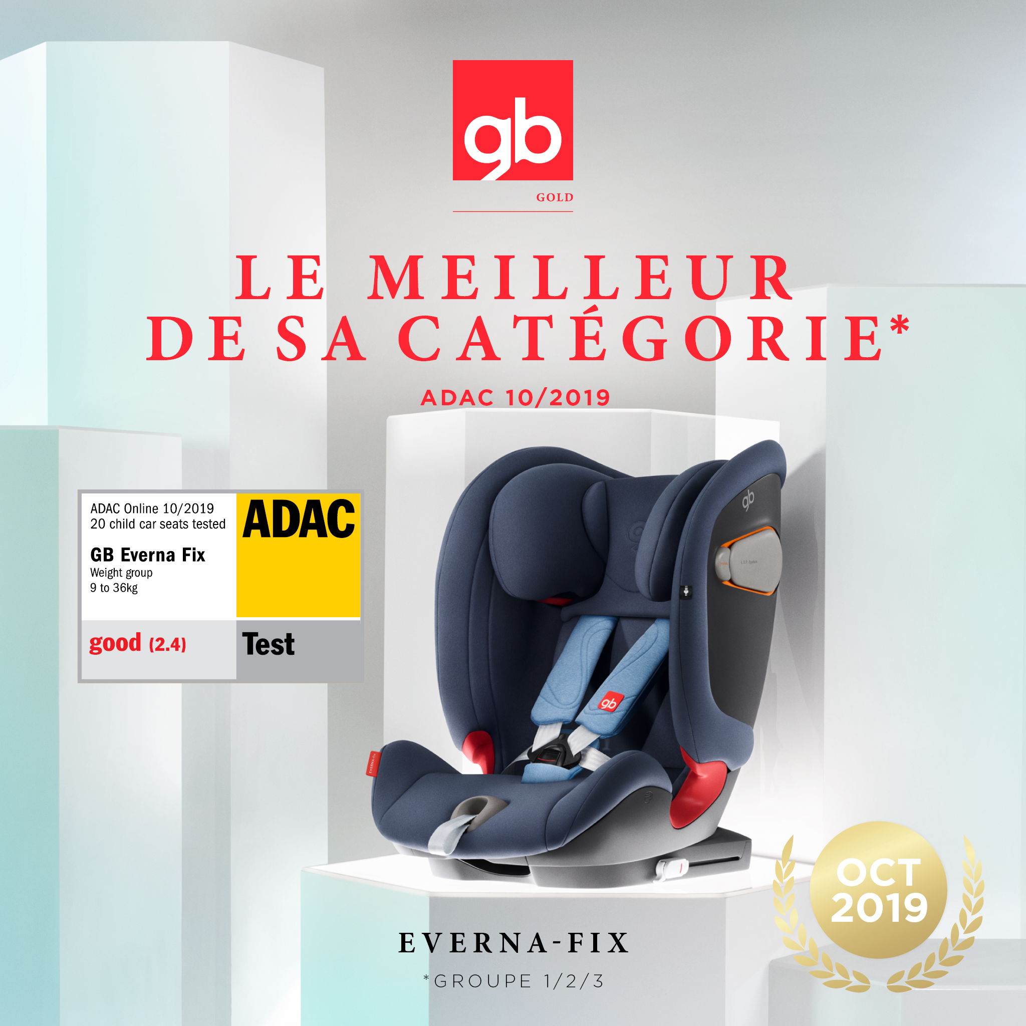 gb EVERNA-FIX, meilleur de sa categorie, groupe 1/2/3 Crash-test ADAC 10/2019