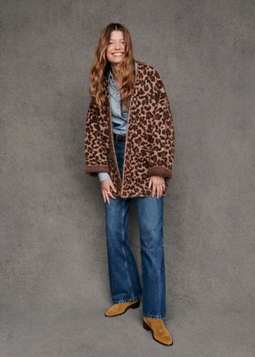 Sézane - Veste OSCAR Imprime LEOPARD - 240€