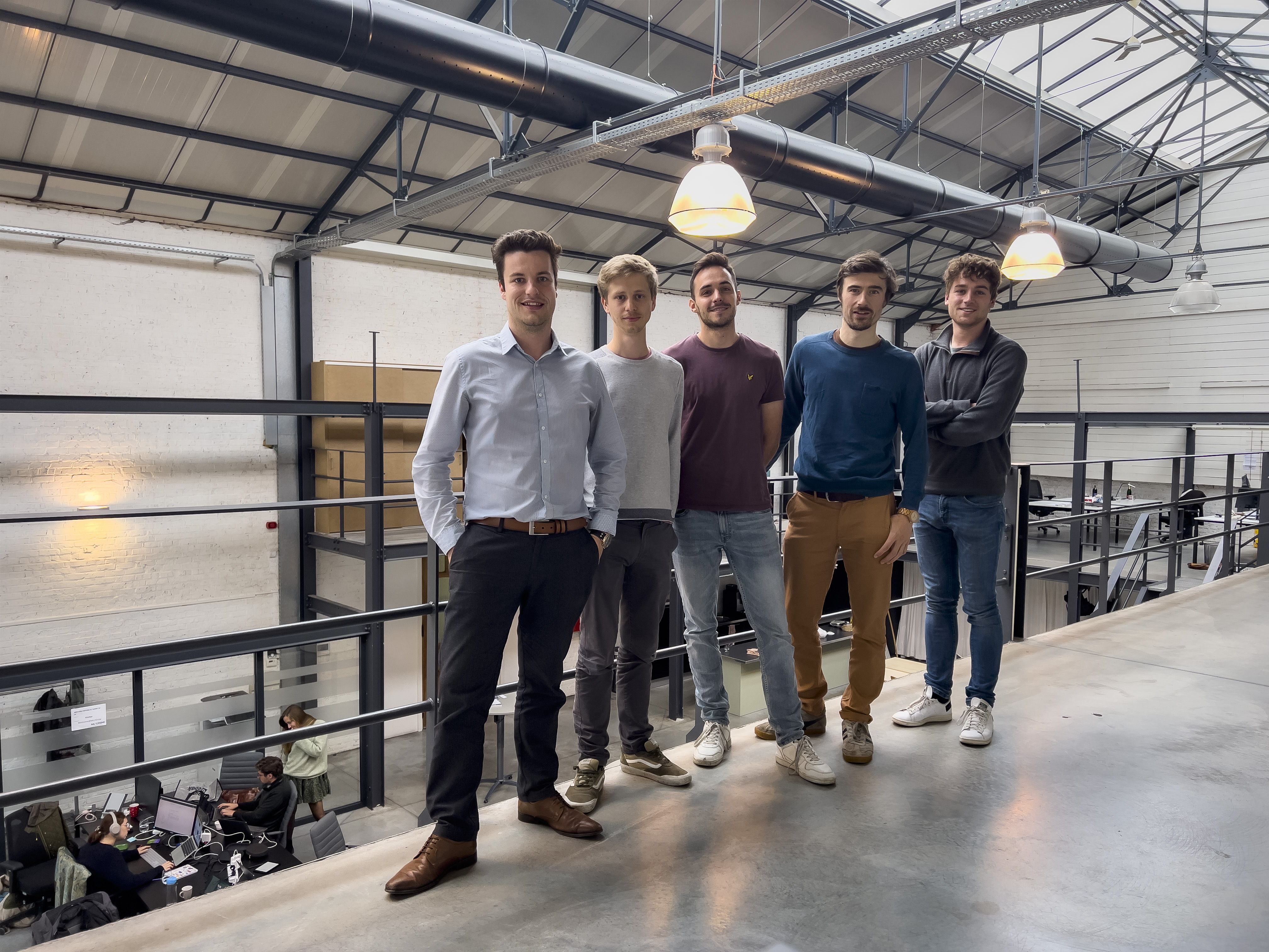 From left to right: Joeri Tulkens, Maxime Mattelin, Tanguy Sanglet, Maarten Van den Bulcke, Brecht Dhuyvetters