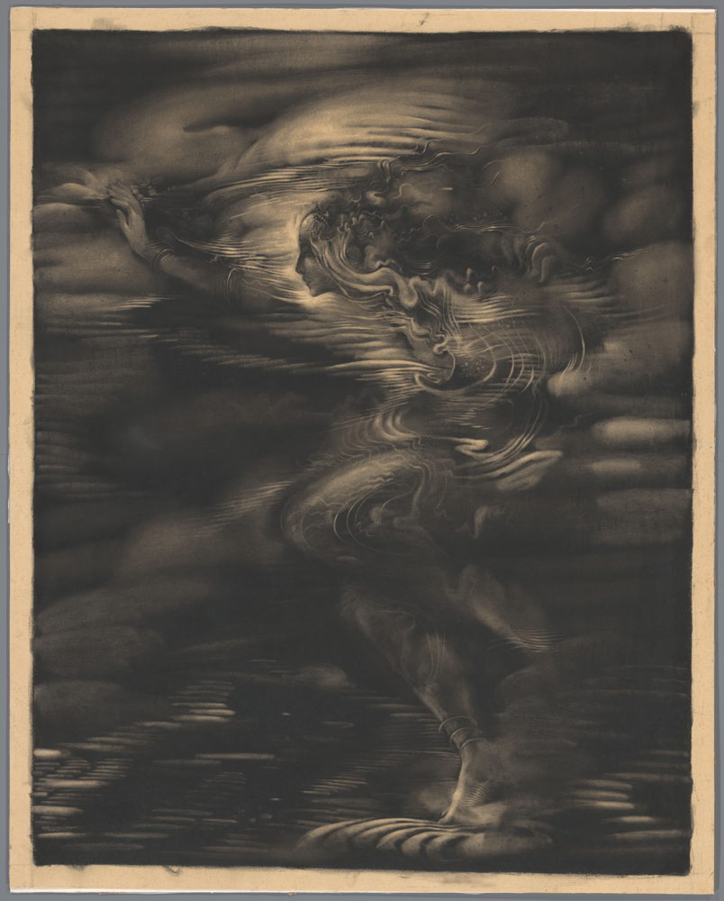 Frans Stamkart, Salomé, 1910 - 1915, zwart krijt op karton, collectie Rijksmuseum