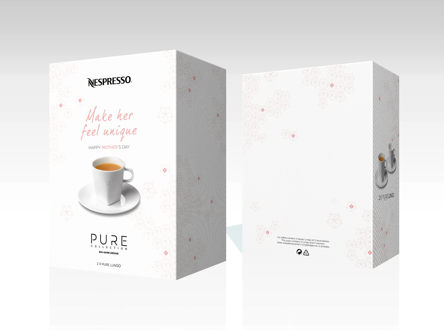 Limited Edition Fête des mères set de 2 tasses Lungo PURE Collection, 24 €