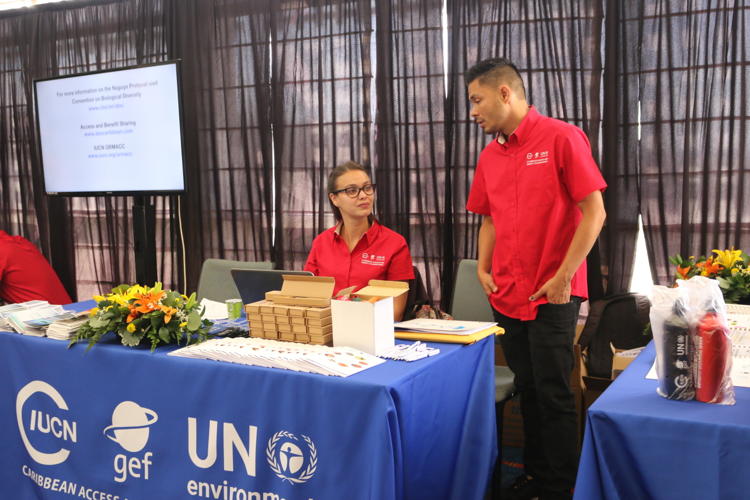 The IUCN stall at the Biodiversity Exposition.