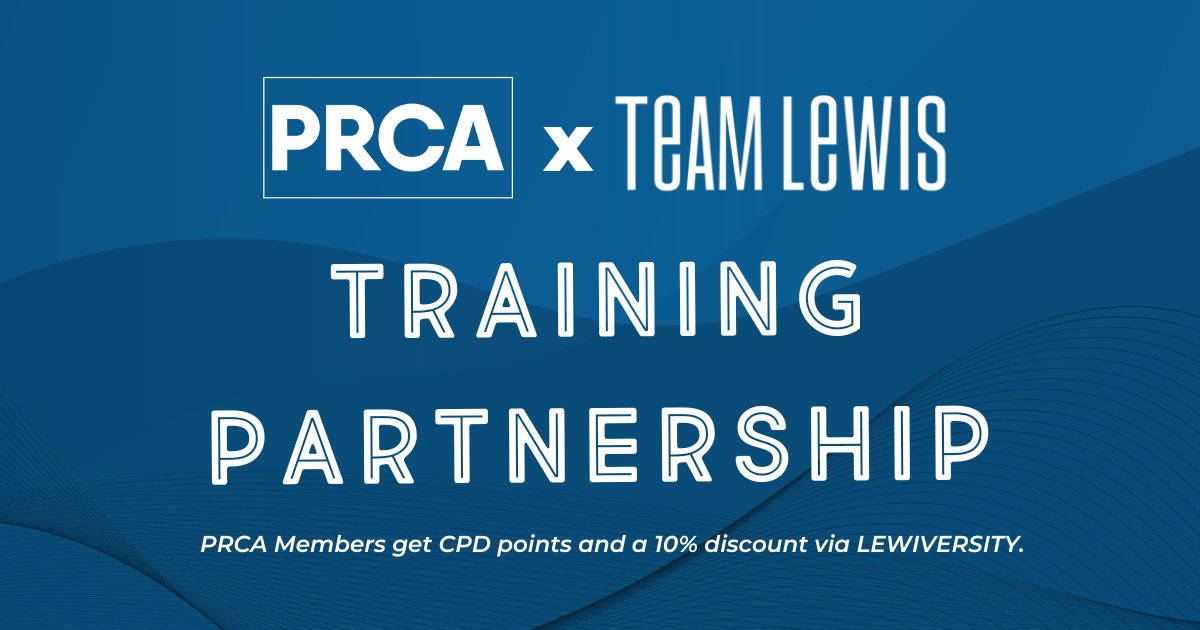New partnership with TEAM LEWIS provides PRCA members discounted access to training platform