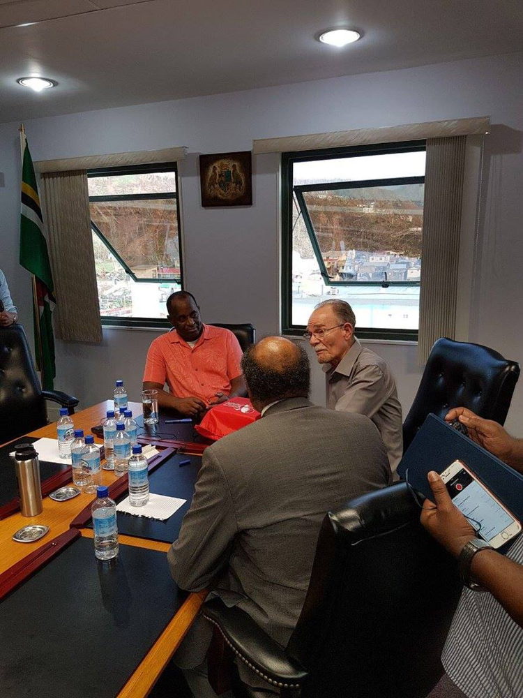 President Marie-Jeanne visiting Dominica after the passage of Hurricane Maria © Collectivity of Martinique