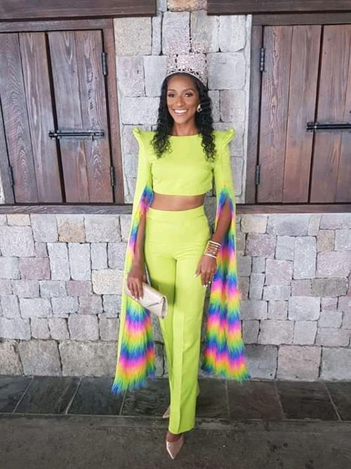Design by Dominican Fashion Designer and President of the Fashion Association of Dominica - Mikkie Graham, owner of Bellanoir Fashion. Design by Dominican Fashion Designer and President of the Fashion Association of Dominica - Mikkie Graham, owner of Bellanoir Fashion.