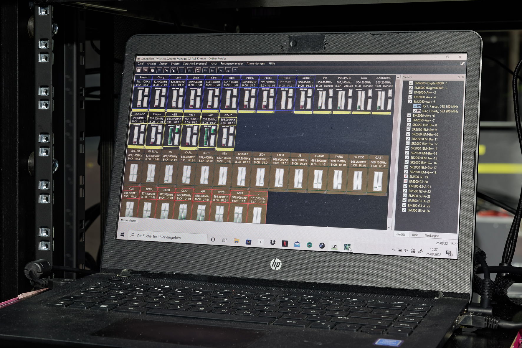 Der Sennheiser Wireless Systems Manager im Einsatz
