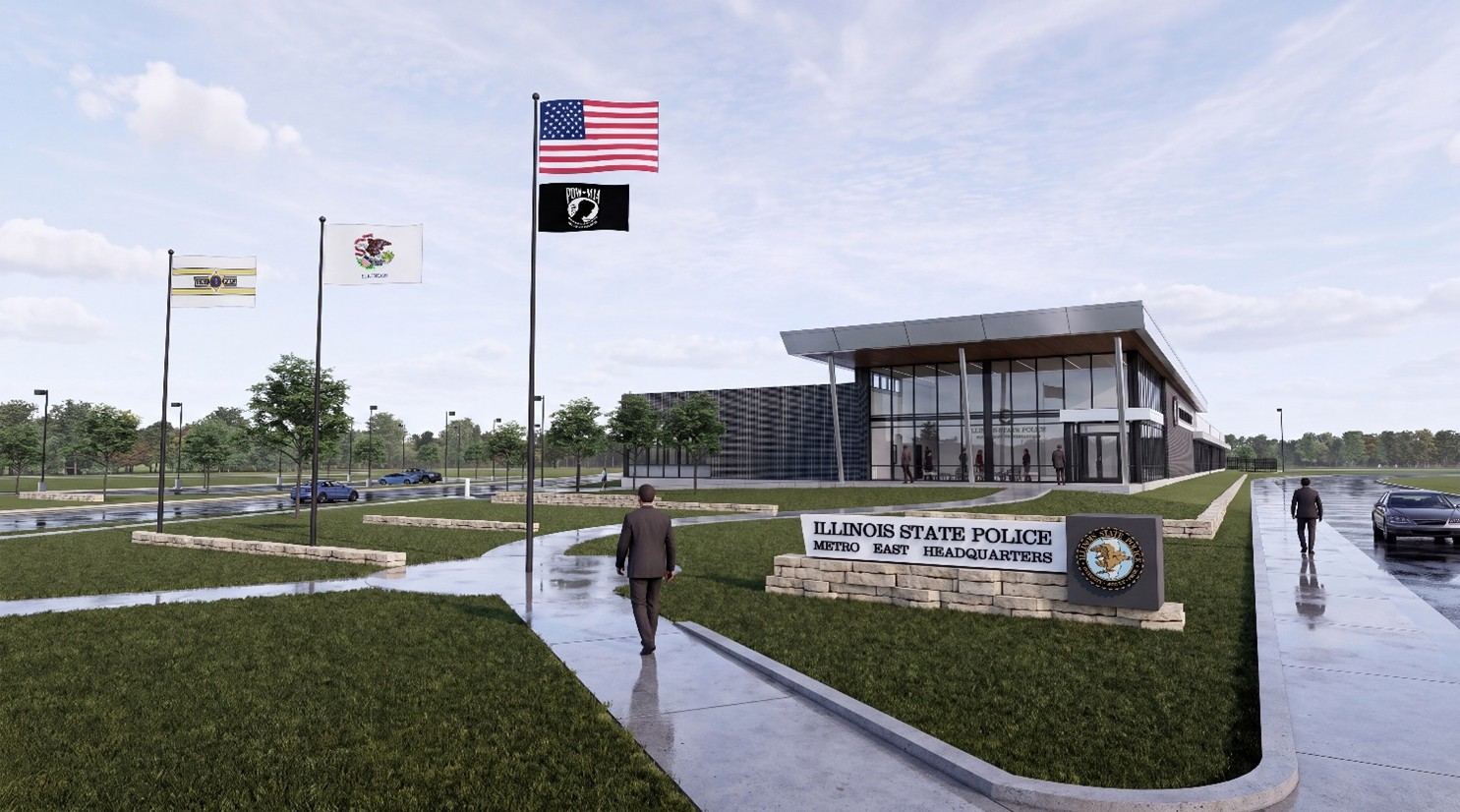 Rendering of Illinois State Police Metro East Regional Headquarters Rendering of Illinois State Police Metro East Regional Headquarters