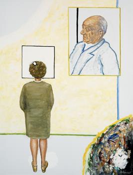 Roger Raveel, Verbeelding en werkelijkheid in een kosmisch verband (2004). Olieverf op doek, 195 x 145 cm. Collectie Roger Raveel Museum / Vlaamse Gemeenschap. 