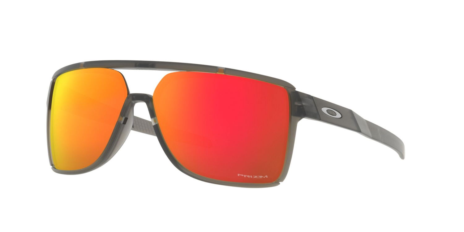 OAKLEY CASTEL MATTE GREY SMOKE WITH PRIZM RUBY