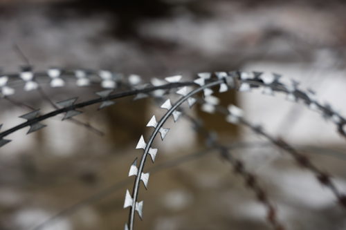 Detail of the concertina wire. Copyright: MSF/Jakub Jasiukiewicz Detail of the concertina wire. Copyright: MSF/Jakub Jasiukiewicz