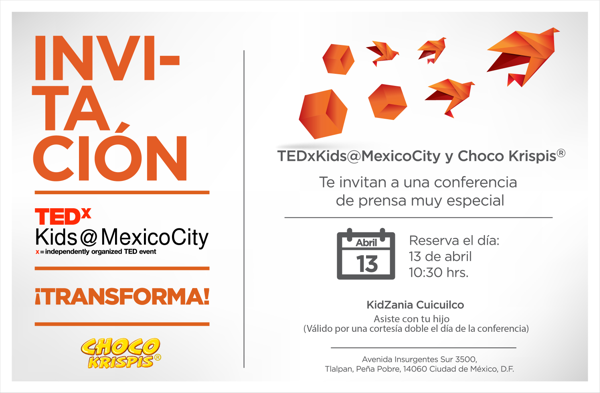 TEDxKids@MexicoCity y Choco Krispis te invitan 