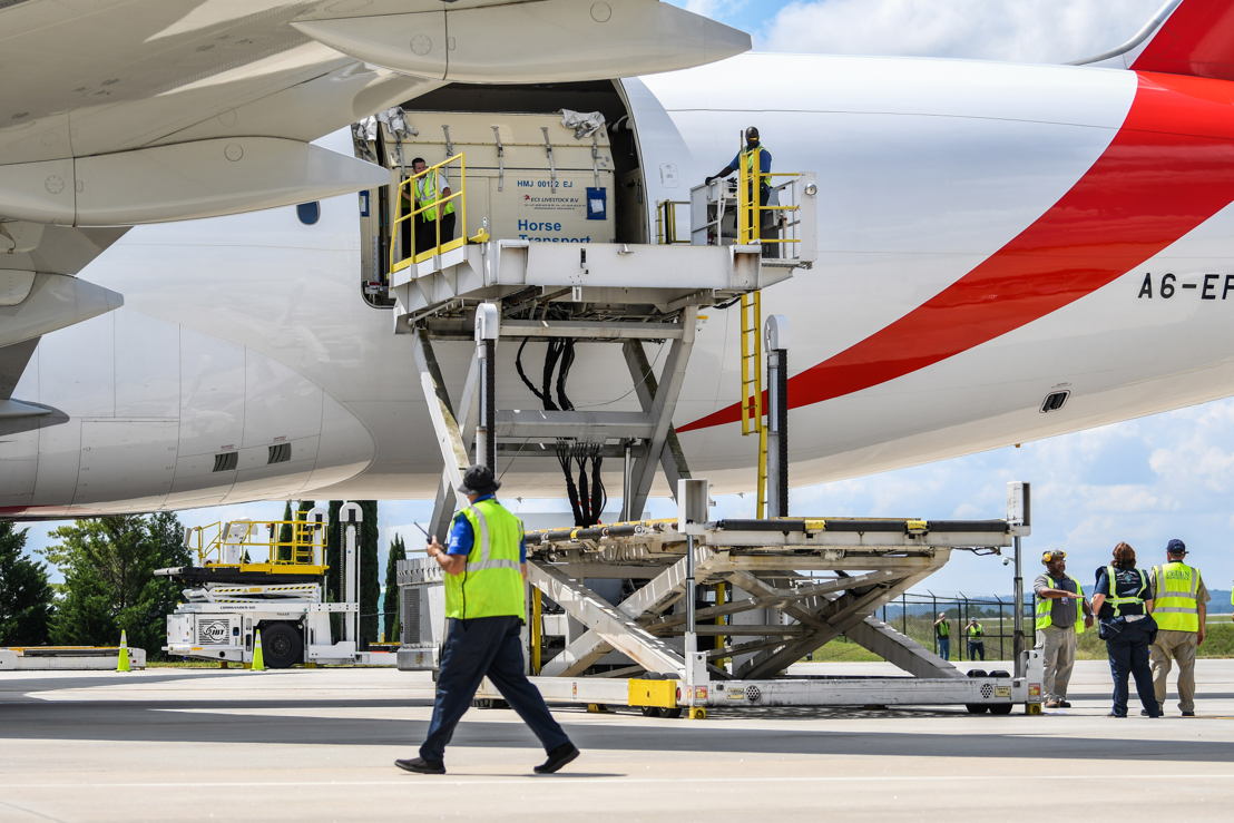 The first of the flights carrying 69 horses departed from Liege on Sunday.<br/>Image courtesy: FEI/Dirk Caremans; FEI/Tori Repole