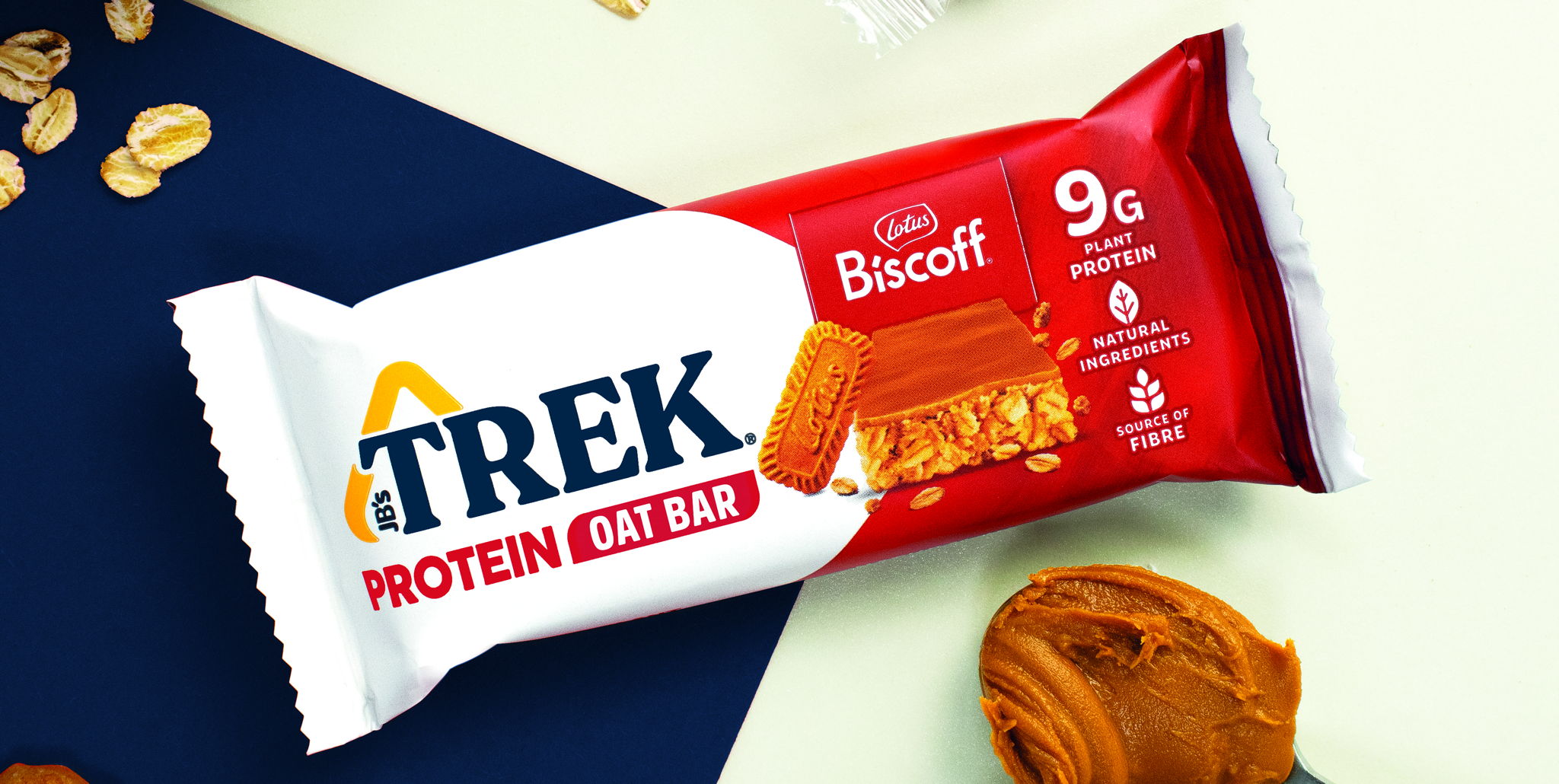 TREK® se développe sur le marché en pleine expansion des barres protéinées et lance une nouvelle Oat Bar saveur Biscoff®