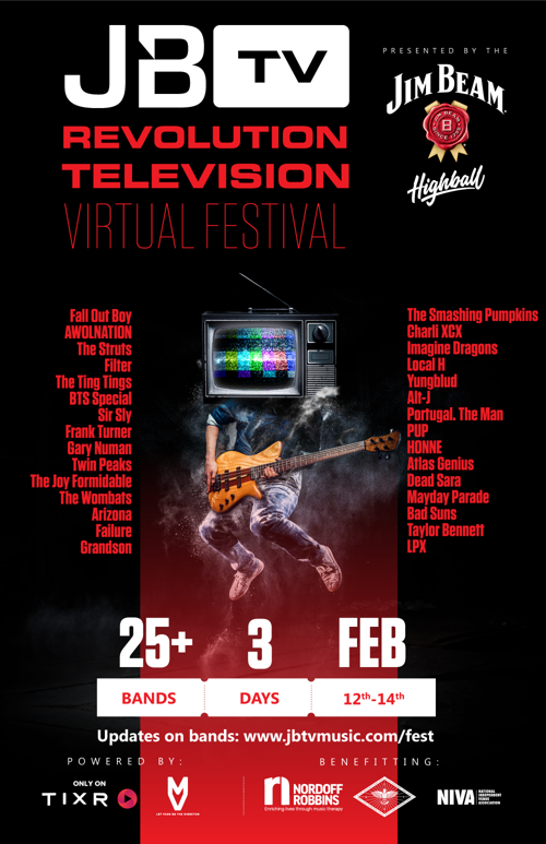 JBTV Revolution Television Virtual Festival - Presented by the Jim Beam® Highball - Feb 12-14, 2021 | JBTVmusic.com